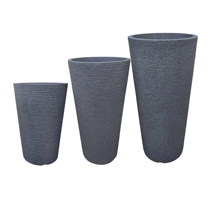 elevenpast Pots & Planters Small European Conic Japi Planter in Charcoal - 3 Sizes JVCB30_CHARCOAL