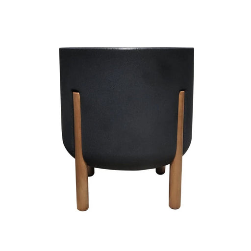 elevenpast Pots & Planters Medium Hygge Cylinder Japi Planter Black JVCD33E