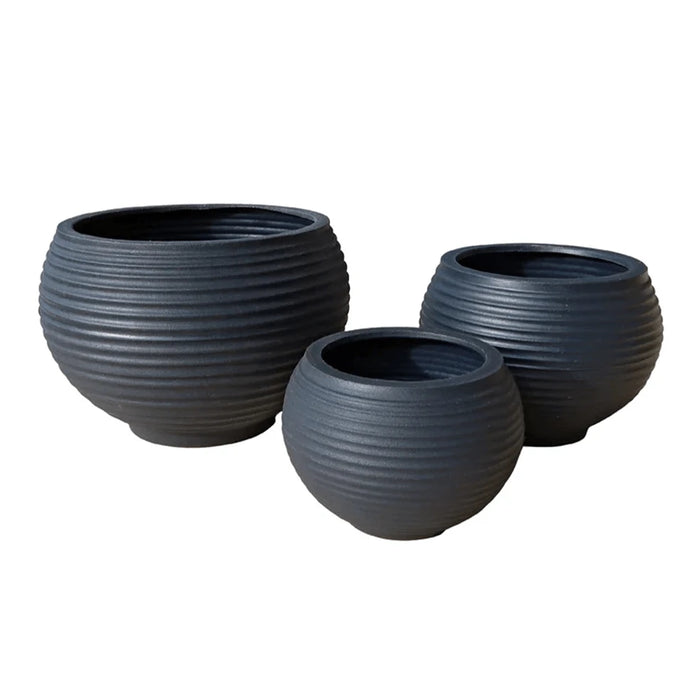 elevenpast plant bowl Small Lattice Japi Bowl in Lead - 3 Sizes JVEF34