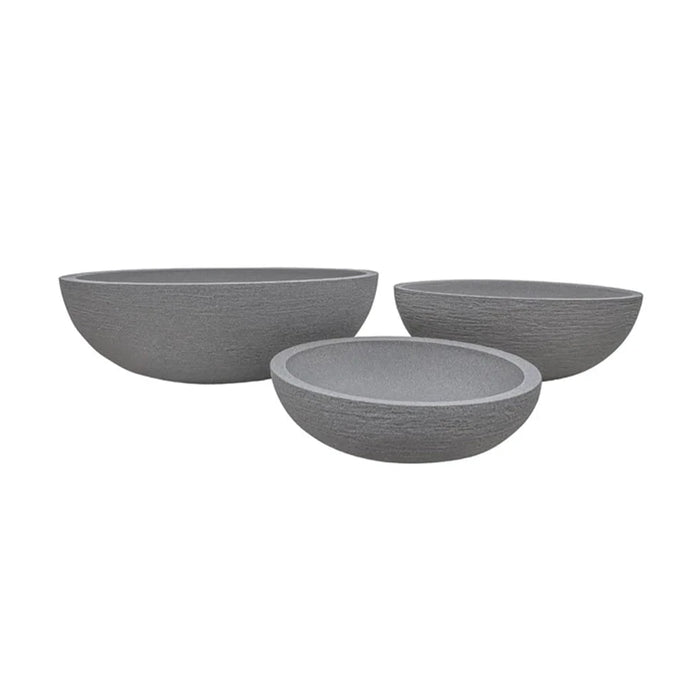 elevenpast plant bowl Small European Japi Double Walled Bowl Stone - 3 Sizes JVEO41 STONE