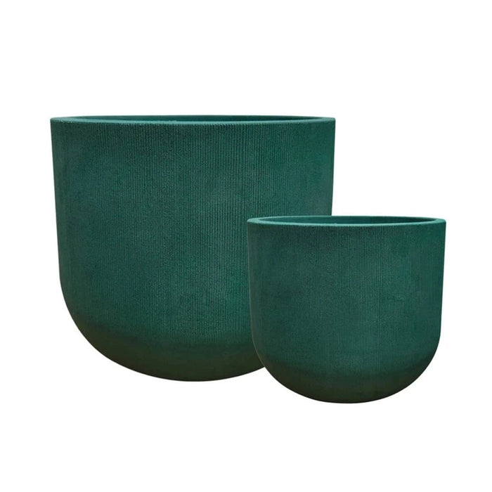 elevenpast Pots & Planters Small Fringe Round Japi Planter Moss Green JVFG36_MOSS GREEN