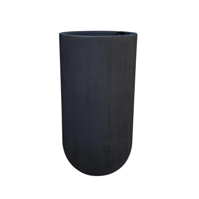 elevenpast Pots & Planters Large Fringe Tall Japi Planter Black JVFG44E
