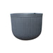 elevenpast Pots & Planters Small Flute Round Japi Planter Charcoal JVFL36C