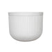 elevenpast Pots & Planters Large Flute Round Japi Planter White JVFL55B