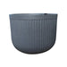 elevenpast Pots & Planters Large Flute Round Japi Planter Charcoal JVFL55C