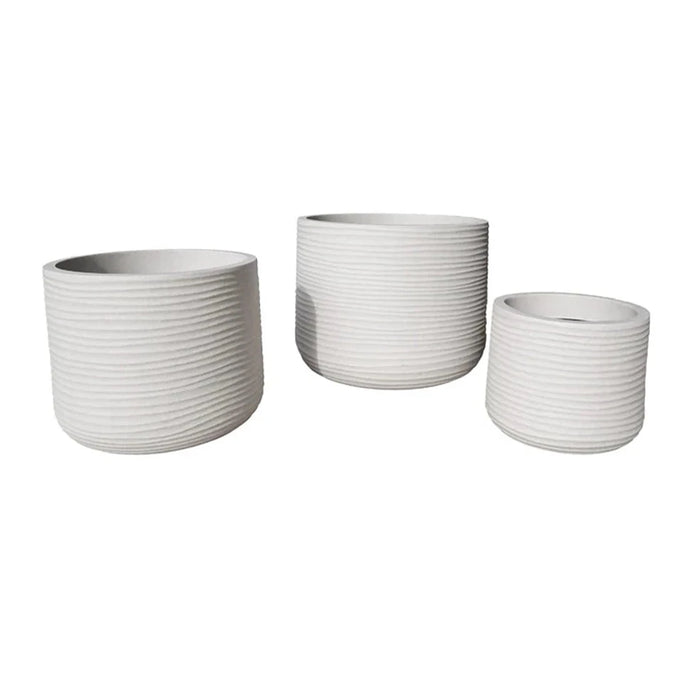 elevenpast Pots & Planters Small Lagoon Round Japi Planter in Off White - 3 Sizes JVLH33_OFF WHITE