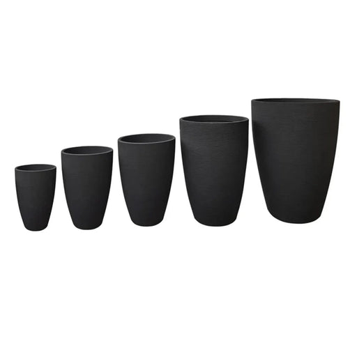 elevenpast Pots & Planters Small Modern Conic Japi Planter in Lead - 5 Sizes JVOM30_LEAD