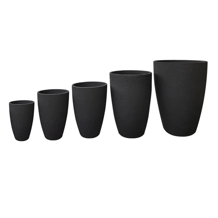 elevenpast Pots & Planters Small Modern Conic Japi Planter in Lead - 5 Sizes JVOM30_LEAD