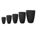 elevenpast Pots & Planters Small Modern Conic Japi Planter in Lead - 5 Sizes JVOM30_LEAD