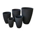 elevenpast Pots & Planters Medium Modern Conic Japi Planter in Lead - 5 Sizes JVOM38_LEAD