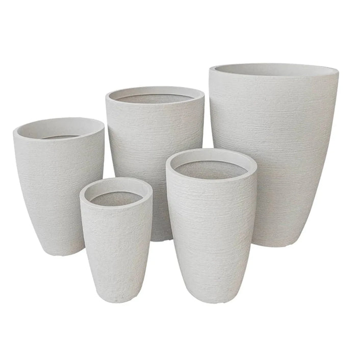 elevenpast Pots & Planters Medium Modern Conic Japi Planter in Sandstone - 5 Sizes JVOM38_SANDSTONE