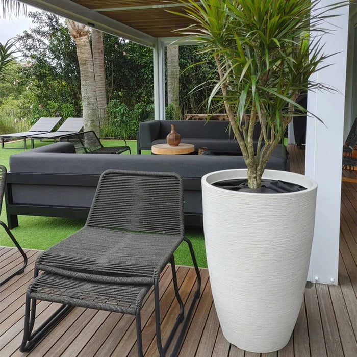elevenpast Pots & Planters Large Modern Conic Japi Planter in Off White - 5 Sizes JVOM44_OFFWHITE