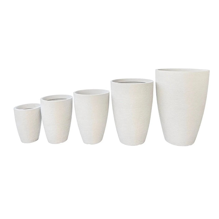 elevenpast Pots & Planters X - Large Modern Conic Japi Planter in Off White - 5 Sizes JVOM53_OFFWHITE
