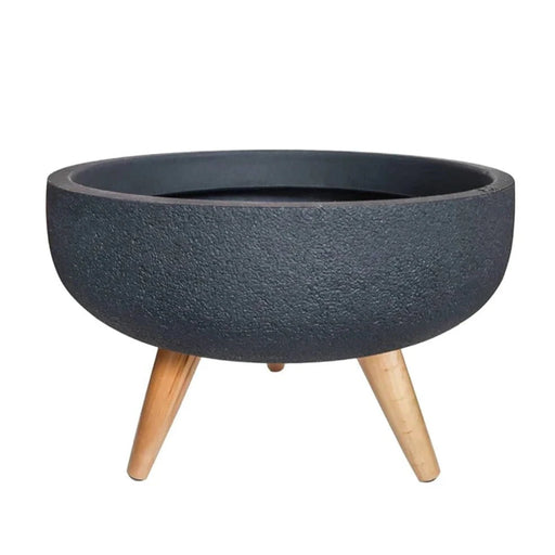 elevenpast Pots & Planters Lead Rustic Bowl Japi Planter Cache Pot With Stand - Various Colours JVRD45_LEAD