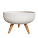 elevenpast Pots & Planters Off White Rustic Bowl Japi Planter Cache Pot With Stand - Various Colours JVRD45_OFF WHITE