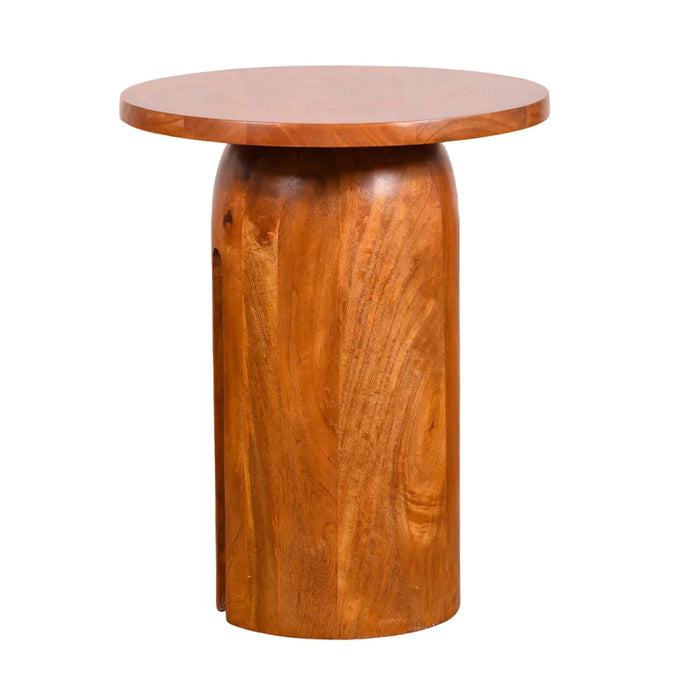 elevenpast Accent Tables Solid Acacia Split Drum Side Table – Walnut Finish JW07WAL