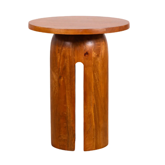 elevenpast Accent Tables Solid Acacia Split Drum Side Table – Walnut Finish JW07WAL