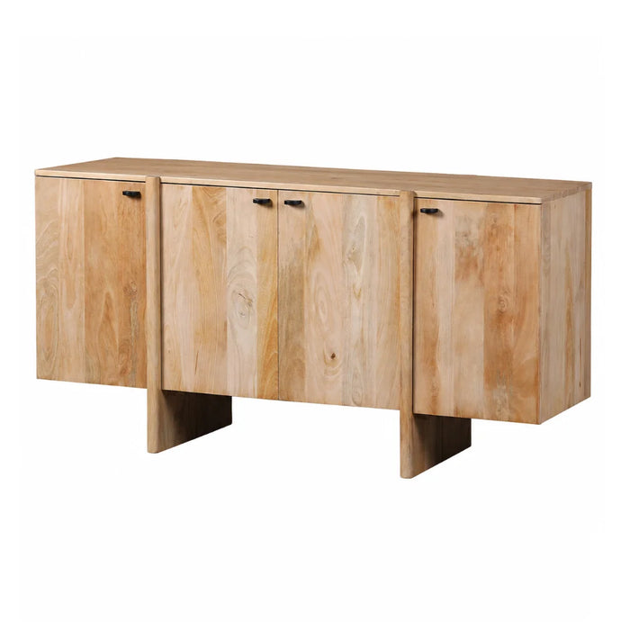 elevenpast wooden sideboard Natural Acacia Wood Sideboard with Soft-Close Storage Doors JWMB11