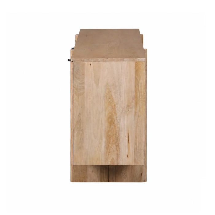 elevenpast wooden sideboard Natural Acacia Wood Sideboard with Soft-Close Storage Doors JWMB11