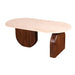 elevenpast wooden coffee table Neapol Travertine-Walnut Coffee Table JWMB13