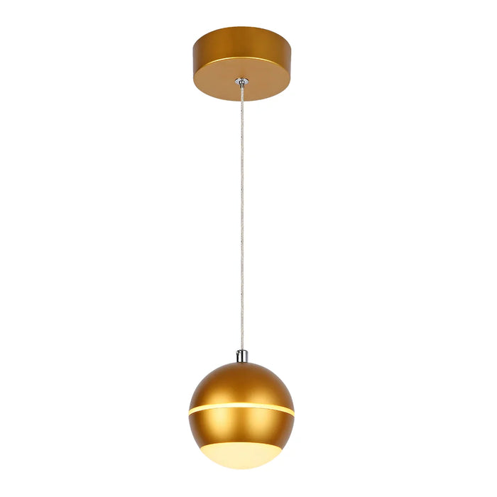 elevenpast pendant light Satin Gold Cosmic Globe 5W LED Pendant Light – Various Colours K-LED-01/01SG