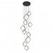 elevenpast pendant light Square Ringfall LED Cluster Pendant Light in Black K-LED-02/10-SQ
