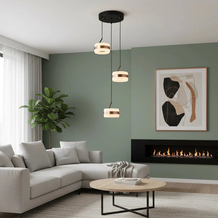 elevenpast pendant light Luma Ice Trio Cluster Pendant Lights on a Plate K-LED-150/3P