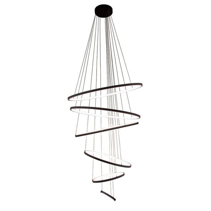 elevenpast Pendant Black Mega Metal Ribbon Pendant | Gold or Black K-LED-201/BL