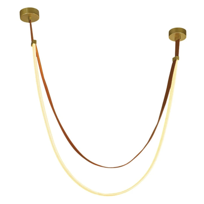 elevenpast rope LED pendant light 2M Aurea Leather Loop LED Pendant Light - 2m | 2.5m | 3m K-LED-2397/2