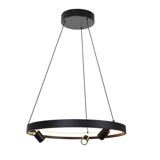 elevenpast Pendant 48cm Crown with 3 Spotlights / Black The Markle LED Chandelier Black | Satin Nickel | 3 Sizes K-LED-400/48BL