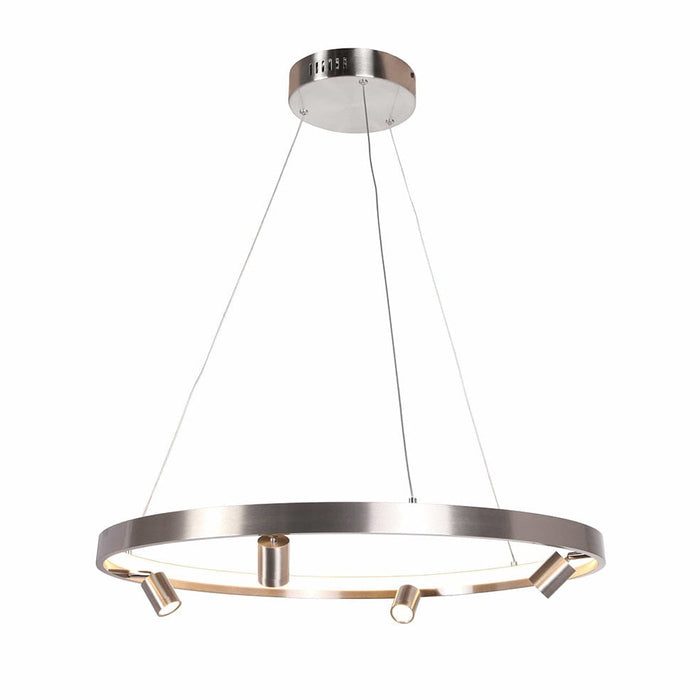 elevenpast Pendant 64cm Crown with 4 Spotlights / Satin Nickle The Markle LED Chandelier Black | Satin Nickel | 3 Sizes K-LED-400/64SN