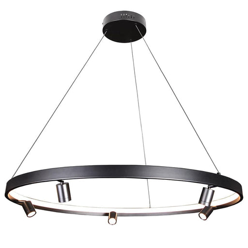 elevenpast Pendant 80cm Crown with 5 Spotlights / Black The Markle LED Chandelier Black | Satin Nickel | 3 Sizes K-LED-400/80BL