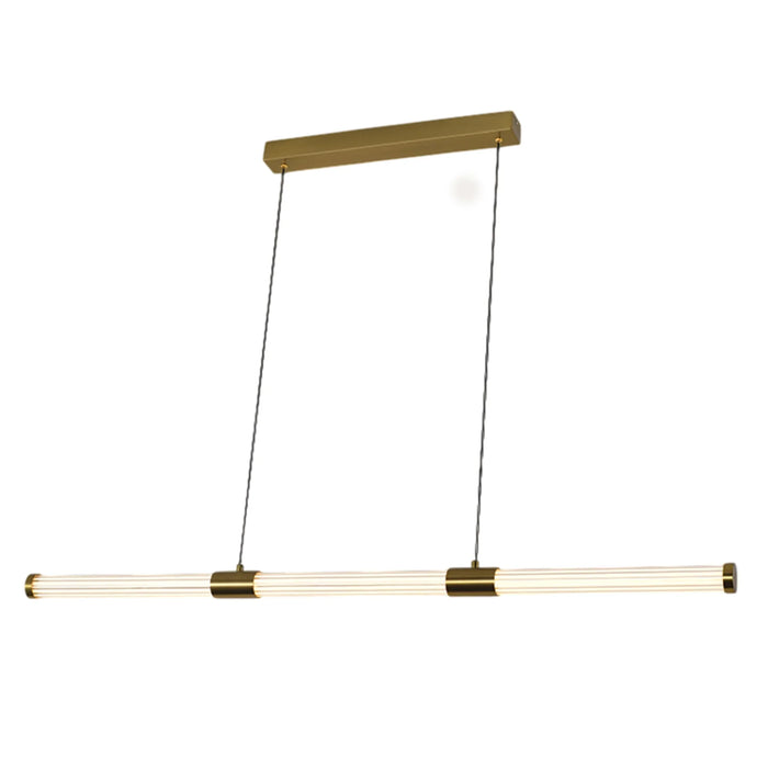 elevenpast pendant light Golden Linear LED Modern Pendant Light – 120cm Tube Bar Suspension K-LED-500/GD