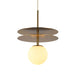 elevenpast Pendant Golden Metal Double Disc Pendant Light K-LED-55/2