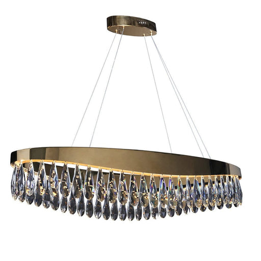 elevenpast Chandelier Large Imperial Round Crystal and Gold LED Chandelier Light K-LED-89099