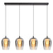 elevenpast pendant light Meteor 4 Light Smoke Glass LED Linear Light K-LED-CC1-4/SM