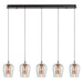 elevenpast pendant light Auric 5 Light Clear Glass Golden Linear LED Pendant Light K-LED-CC2-5/GD