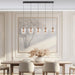 elevenpast pendant light Auric 5 Light Clear Glass Golden Linear LED Pendant Light K-LED-CC2-5/GD