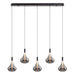 elevenpast pendant light Grape Drop 5 Light Smoke Glass Linear LED Pendant Light K-LED-CC4-5/SM