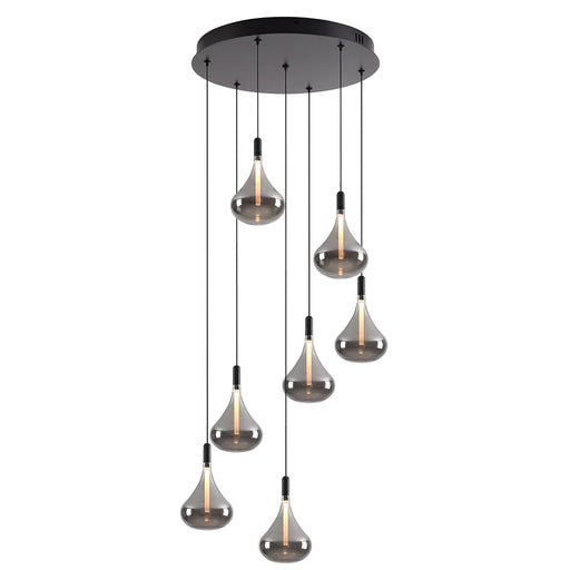 elevenpast pendant light Grape Drop 7 Light Smoke Glass LED Pendant Cluster K-LED-CC4-7/SM