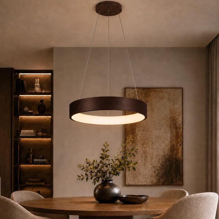 elevenpast LED Halo Ring Pendant Light 60cm Brushed Coffee K-LED3380-60/BC