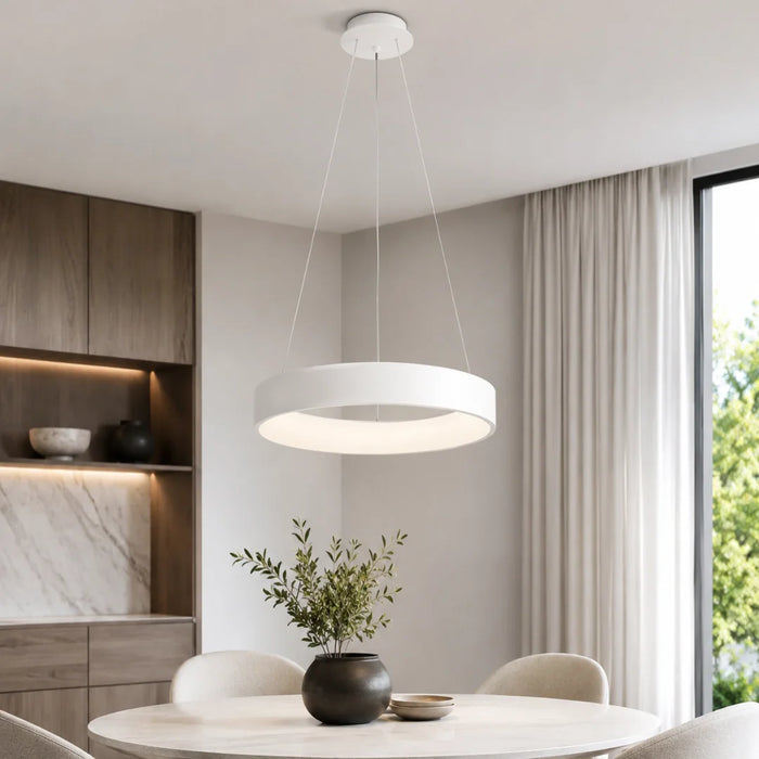 elevenpast LED Halo Ring Pendant Light 60cm White K-LED3380-60/WW