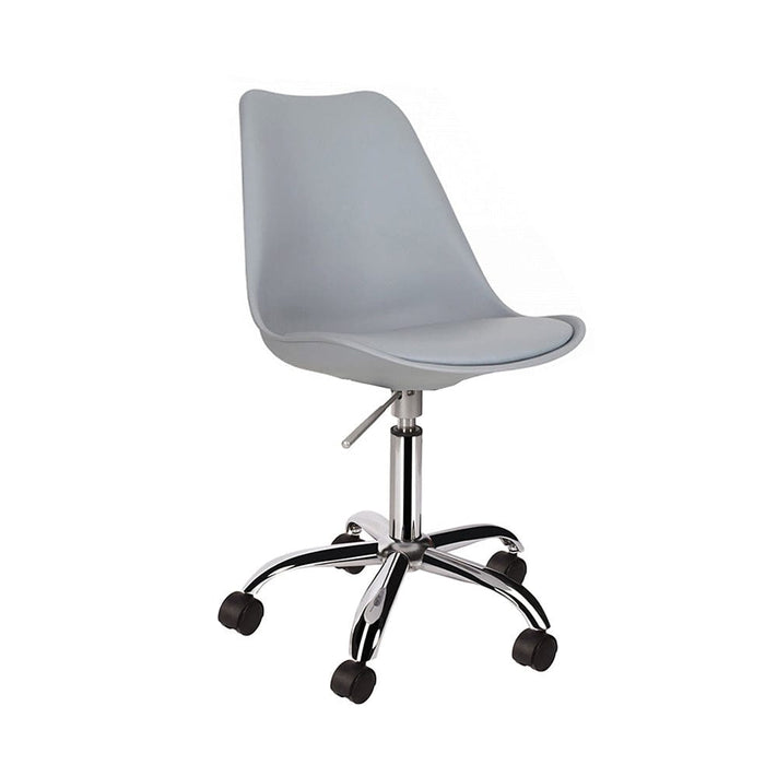 elevenpast Dark Grey Eames Chrome Office Chair K1191