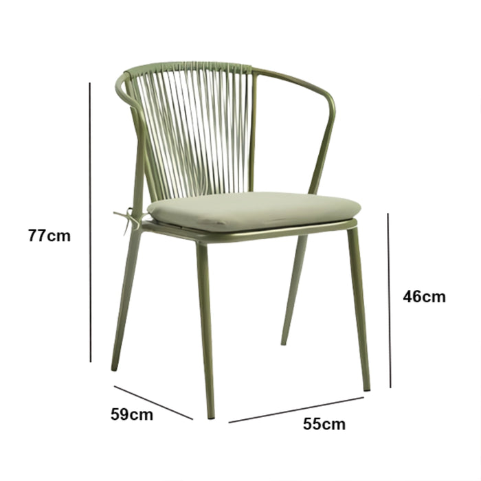Kendal Aluminium Frame Chair - Outdoor Suitable
