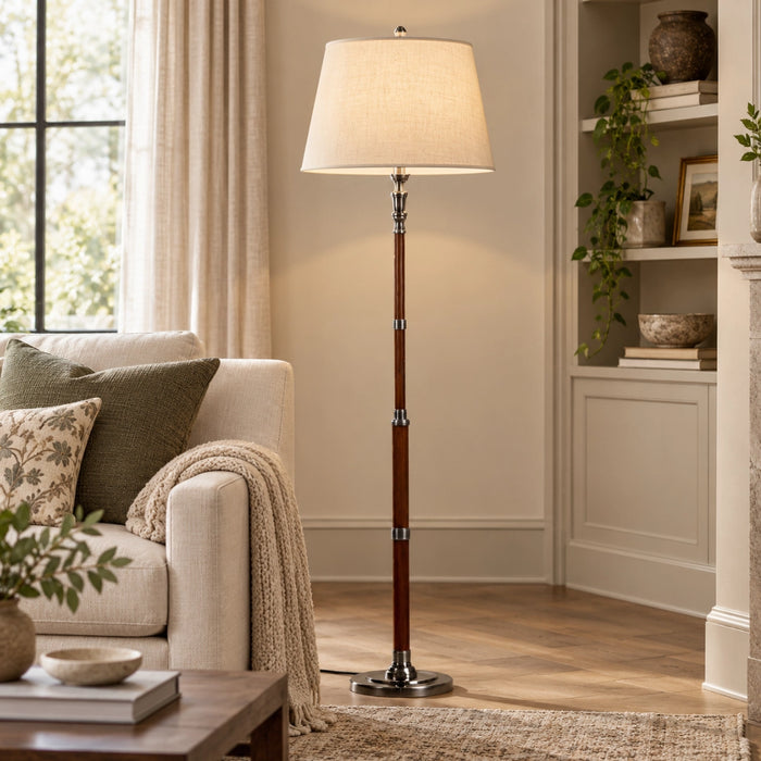 Kent Standing Lamp - Antique Silver