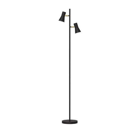 elevenpast Floor lamps Matt Black Kiva Double Head Floor Lamp in Matt Black  | Pastel Green | Matt White