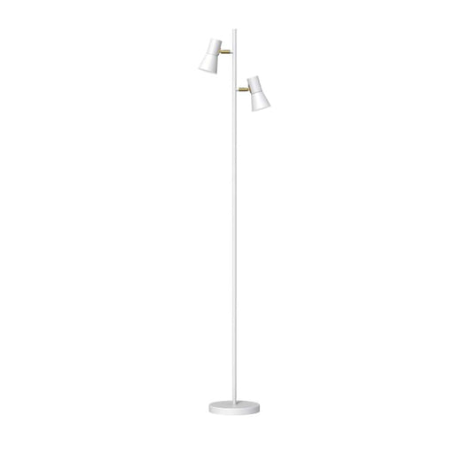 elevenpast Floor lamps Matt White Kiva Double Head Floor Lamp in Matt Black  | Pastel Green | Matt White