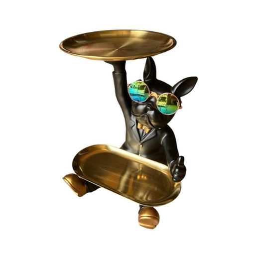 elevenpast Decor Black Cool Dog Thumbs Up Resin Figure KJ133