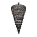 elevenpast Chandelier Charcoal Grey Candice Crystal Chandelier Gold | Grey KLCH-6515/34-BL