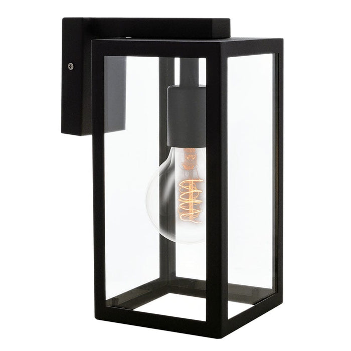 elevenpast Lighting Becky Outdoor Metal and Glass Wall Light Black KLG-1128